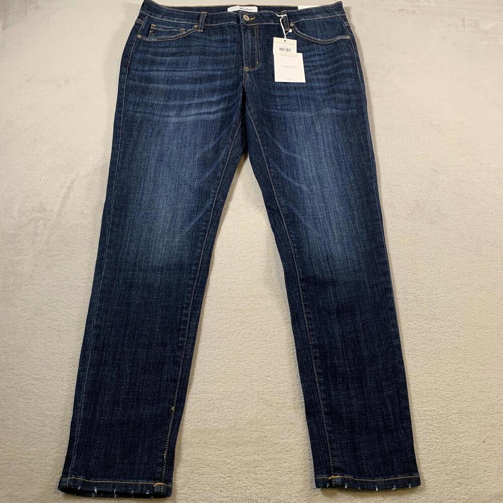 Kancan Jeans Womens Plus XL Beth Super Skinny Dark‎ High Rise Designer 36x29 NEW